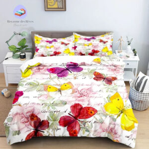 Papillon Multicolore sur lit