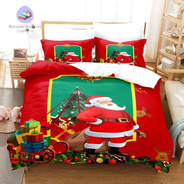 housse de couette Père Noel Rouge