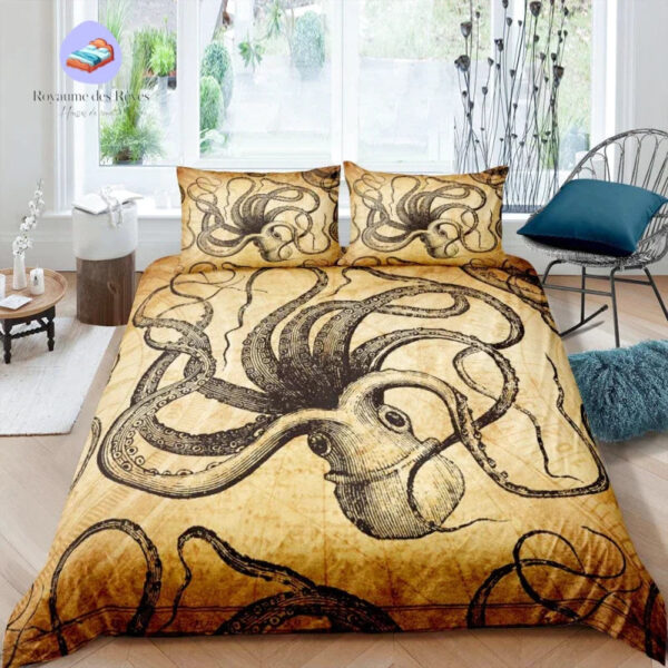 housse de couette pirate pieuvre