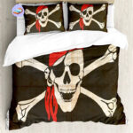 housse de couette pirate tête de mort