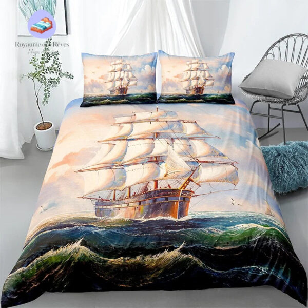 housse de couette Pirate Voile Blanc