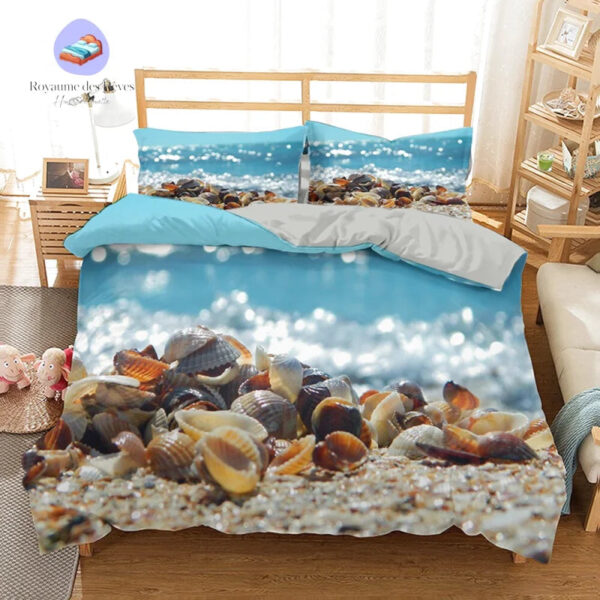 housse de couette Plage Coquillages