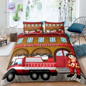 housse de couette pompier enfant
