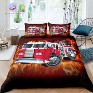Pompier Flamme camion de pompiers