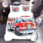 couette Pompier Fond Blanc