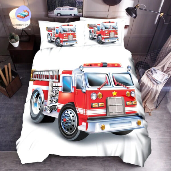couette Pompier Fond Blanc
