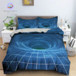 housse de couette Psychédélique Bleu