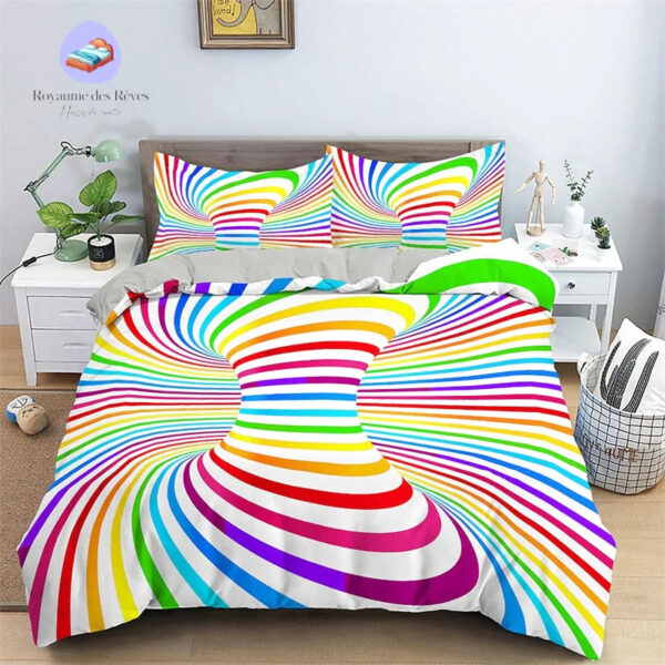 housse de couette Psychédélique Fluo