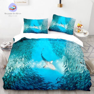 housse de couette requin animaux marins