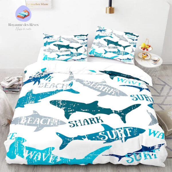 housse de couette requin style plage