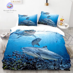 housse de couette requin océan