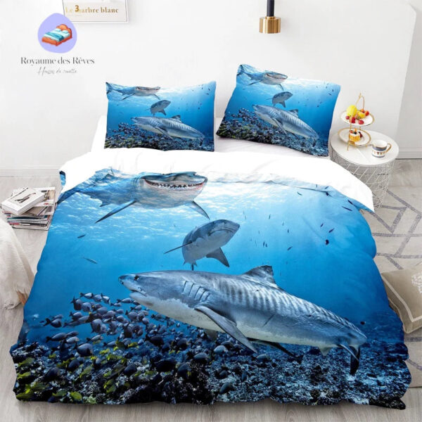 housse de couette requin océan