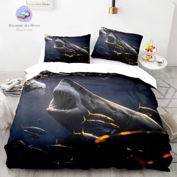 housse Requin Noir et Blanc