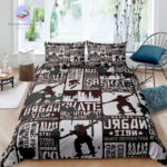 housse de couette skate noir