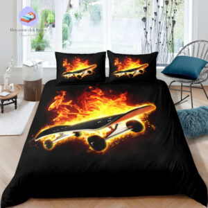 housse de couette Skate en Feu