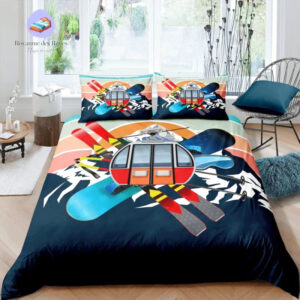 housse de couette Ski Cartoon