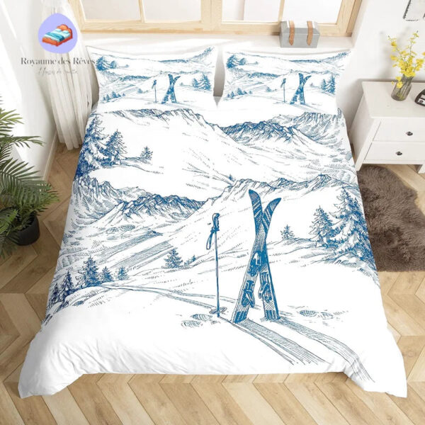 housse de couette Ski Montagne