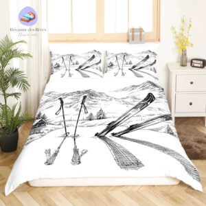 paysage ski tout blanc