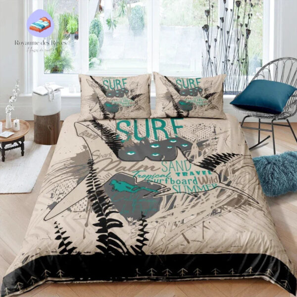 design housse de couette Surf Requin