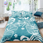 housse de couette motif tropical