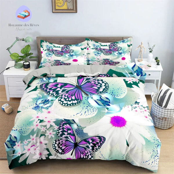housse de couette tropical multicolore