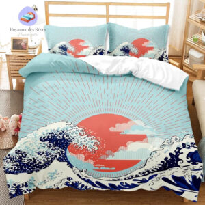 housse de couette Vague Japonaise