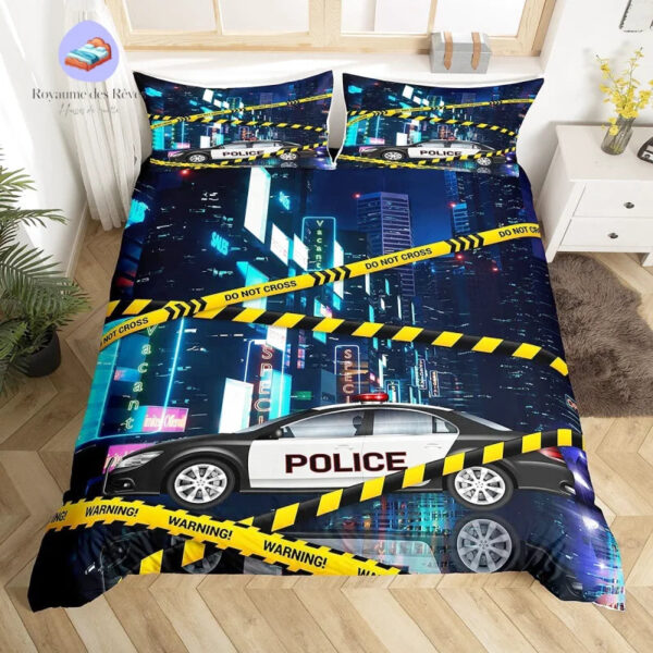 housse de couette voiture de police