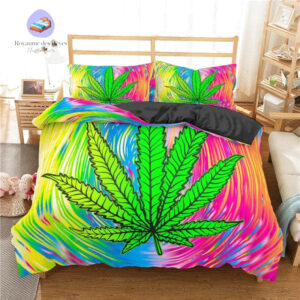 housse de couette Weed Psychédélique