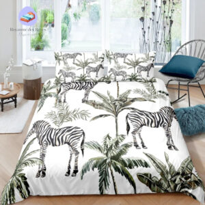 housse de couette Zèbre Blanche