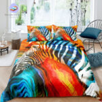 housse de couette Zèbre Rayure artistique