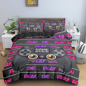 Housse de Couette Gamer Play Again