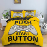 housse de couette gamer appuie sur start