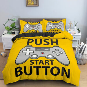 housse de couette gamer appuie sur start