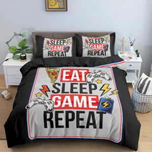 housse de couette gamer soirée jeux vidéo