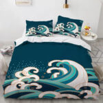 couette motif vagues