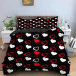 chambre à coucher avec motif cœur