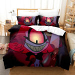 housse Hazbin Hotel rouges et noirs