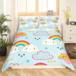 housse de couette arc-en-ciel mignon
