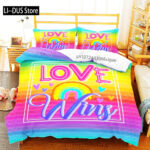 housse de couette arc-en-ciel