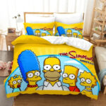 housse de couette Les Simpson Jaune