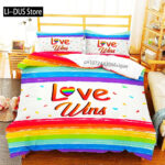 couette motif arc-en-ciel
