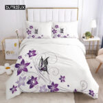 chambre florale scandinave
