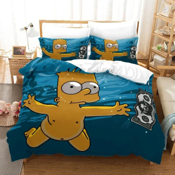 housse de couette Les Simpson Bart Nirvana
