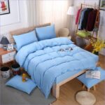 Housse de couette bleue