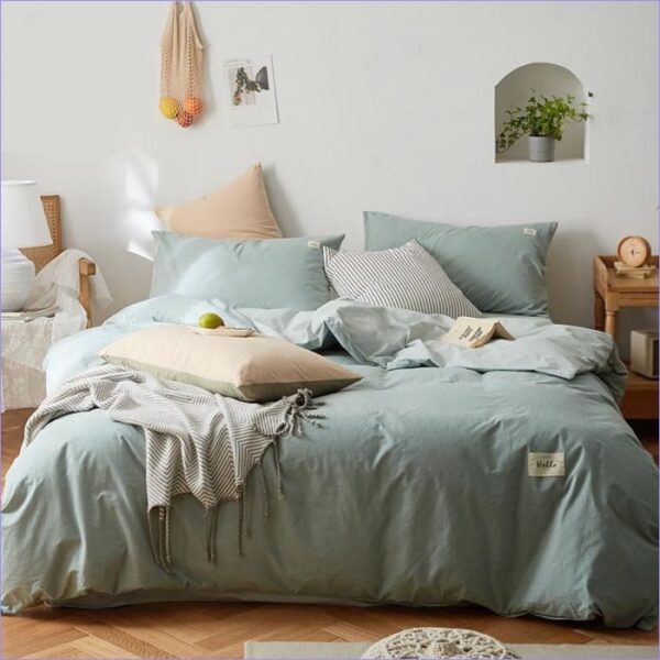 housse de couette verte 220x240