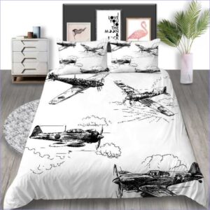 housse de couette avec avions vintages