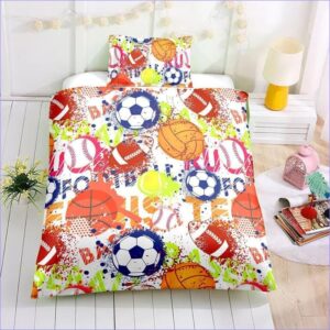 housse de couette ado ballons de sport