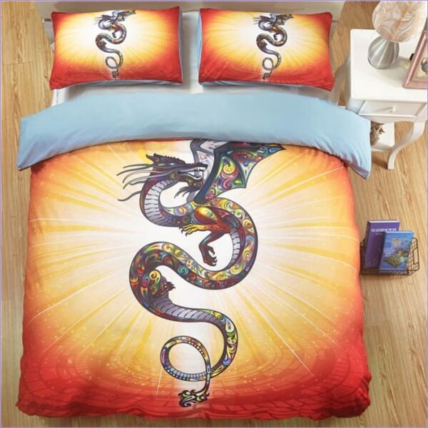 housse de couette ado dragon chinois