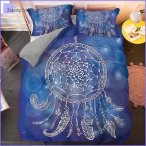 Housse de Couette Attrape Rêve Rêve Bleu