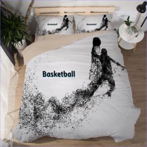 housse de couette basket dunk noir et blanc